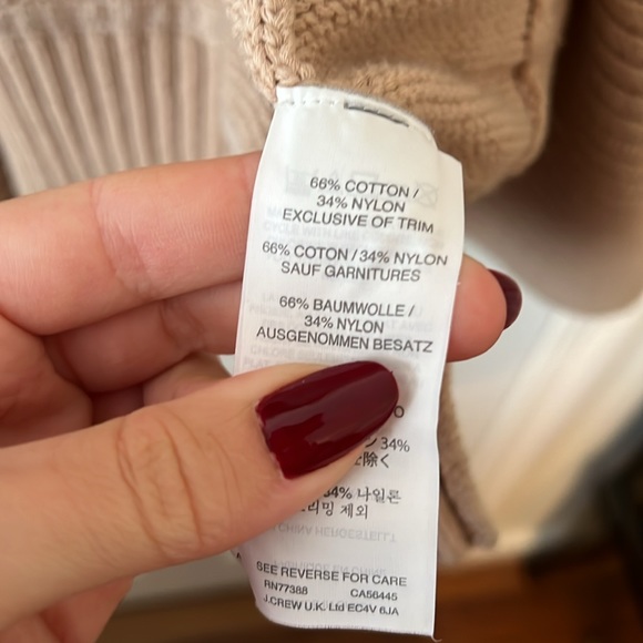 J. Crew Open Front Shawl Camel Cardigan Sweater XS/S - Picture 8 of 9